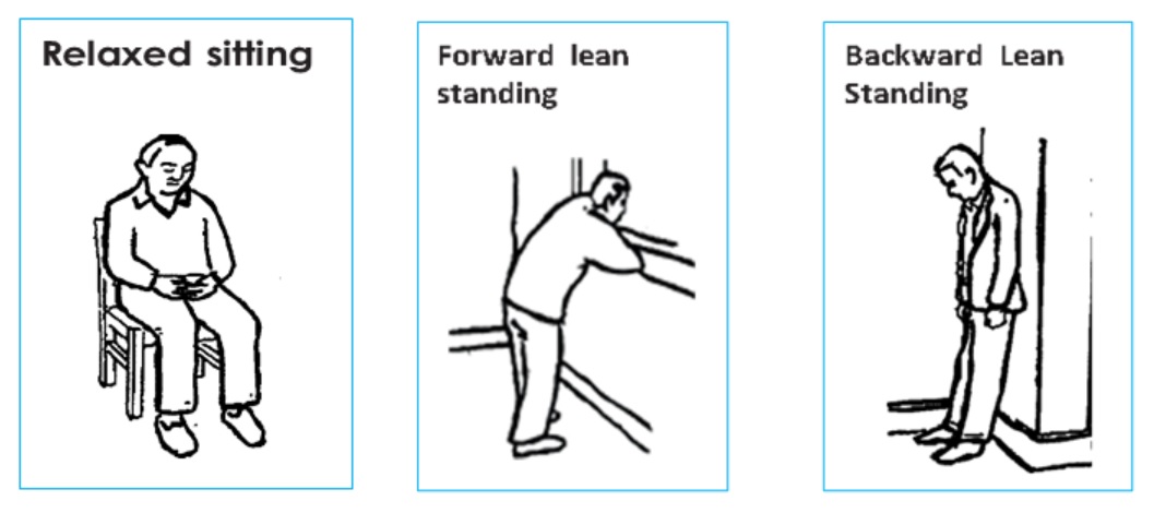 Positions to help ease your breathlessness and can be used when resting or when mobilising