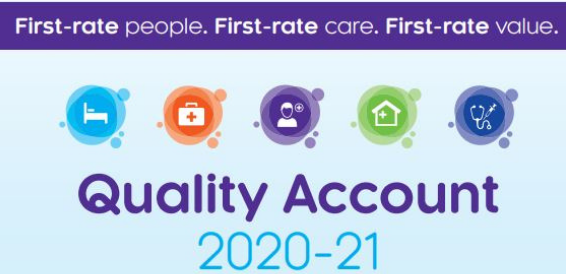 An image of the front page of the Quality Account 2020-21 document