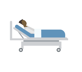 Patient in bed icon