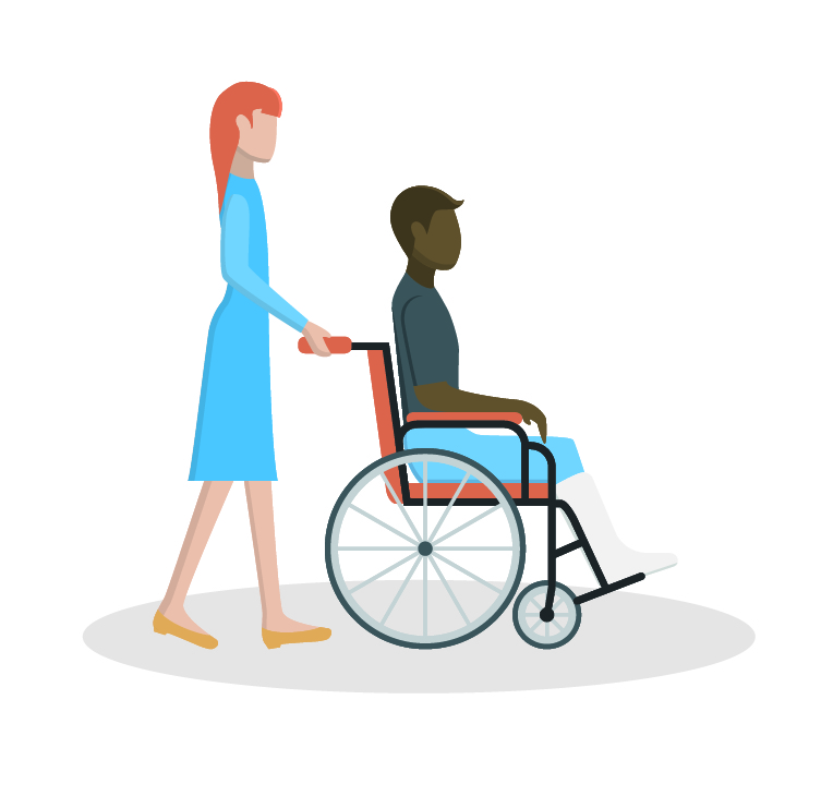 patient in wheelchair